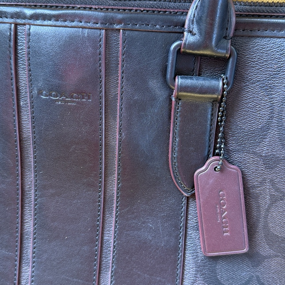 Coach Black and Brown Signature Briefcase - Picture 16 of 16